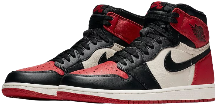 Side View of Jordan 1 Retro High Bred Toe